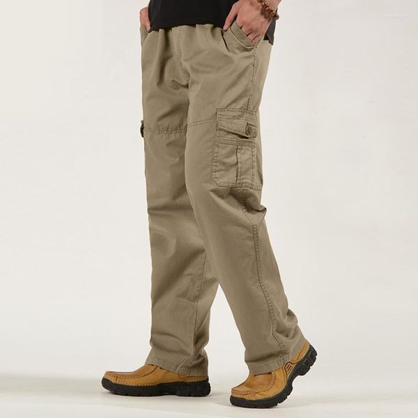 Pantaloni da uomo Moda uomo Casual Tasca in cotone allentato Pantaloni con lacci in vita elastica Mocassini glitterati Naom22 da donna