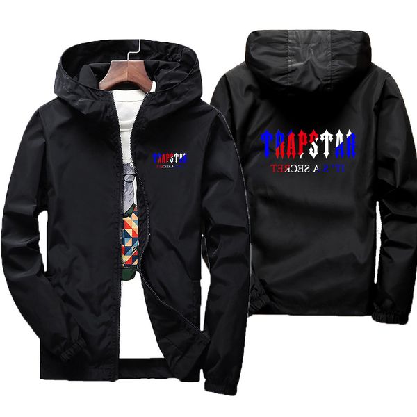 

designer mens jacket spring autumn coat hip hop fashion hooded trapstar jackets sports windbreaker casual zipper coats woman outerwear cloth, Black;brown