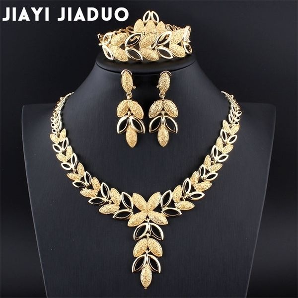 

jiayijiaduo jewelry sets wedding crystal heart fashion bridal african gold color necklace earrings bracelet women party sets 220716, Silver