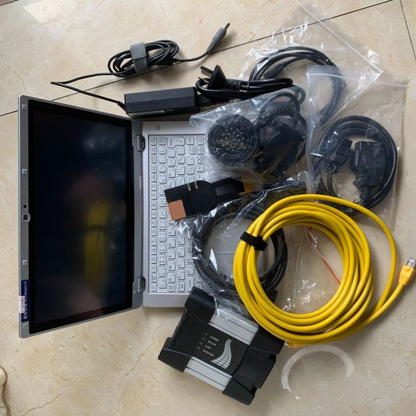 

for bmw icom next a+b+c auto diagnostic programming tool code scanner ssd software with cf-ax2 i5 lapready to work
