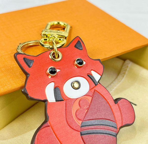

luxurys high leather letter printing keychains metal handmade designer bag car key ring with box, Silver