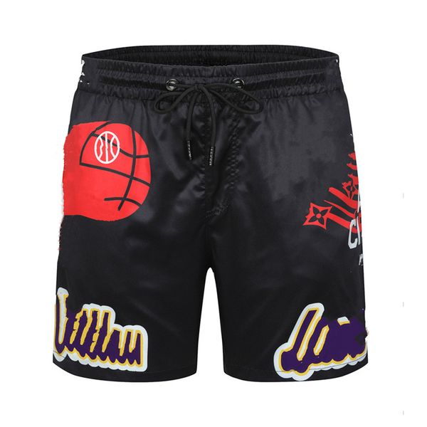 

summer men's designer beach shorts fitness shorts gym m-3xl, White;black