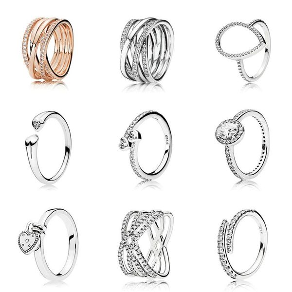 

new 100% 925 sterling silver ring 180919cz 190919cz 196253cz 196572cz 191023cz 191017cz 196571 196401cz 196353cz gifts294p