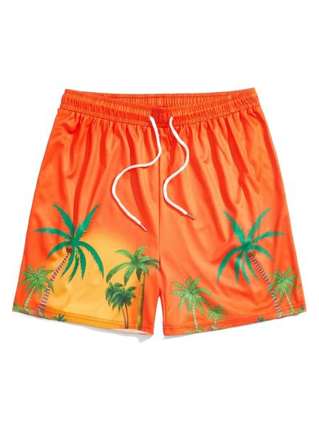 

romwe guys tropical print shorts b3tv#, White;black