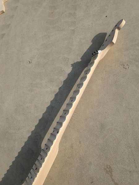 

maple guitar neck 24fret 25.5inch rosewood fretboard locking nut skull inlay#j20