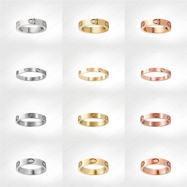 

love screw ring mens rings classic classical designer jewelry women titanium steel alloy gold-plated gold silver rose never fade246q