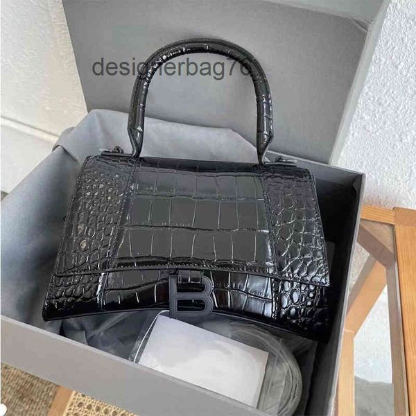 

designer bag balencaig'sas handbags same bag female 2022 fashion messenger b home crocodile hourglass word small ie22