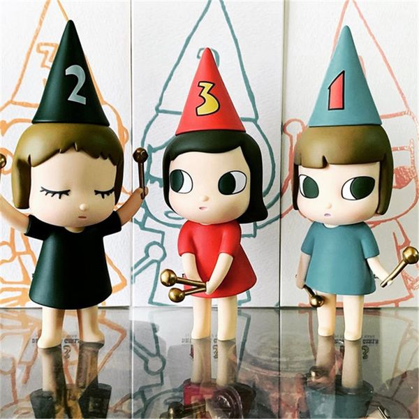 

selling 0.5kg 15cm 123 yoshitomo drumming girls of vinyl figures toy for three styles collectors bearbrick model decoration toys