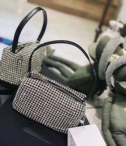 Tasarımcı mini çanta Debriyaj Çantalar kadınlar için hobo elmas koltuk altı çantası rhinestones ile saten tote çanta bayan çanta Lüks Omuz Çantaları mektup dekorasyon