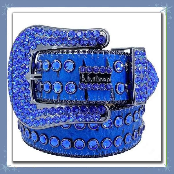 

fashion designer belts women mens bb simon rhinestone belt with bling rhinestones width 4.0cm waistband991, Black;brown