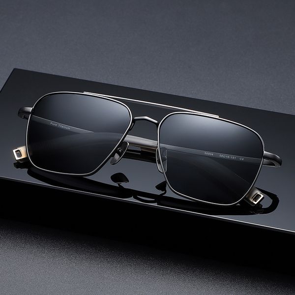 

mens designer sunglasses read titanium prescription big square rectangle polarized frame gradual change ocean simple sun glasses uv400 outdo, White;black