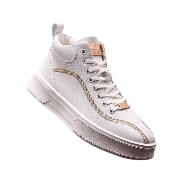 2022 Classic White Fashion Shoes Casual Sapatos de couro respirável Escola de couro