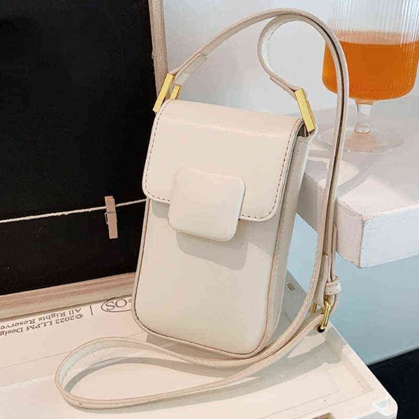 

2022 new women's shoulder bag fashion trend texture messenger bag high-quality net red foreign mobile phone small bag female g220517