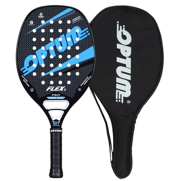 

optum flex2 beach tennis racketcarbon fiber frame grit face with memory foam core beach tennis racket with cover bag 220719