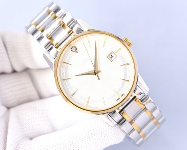 

men's watch mechanical self-winding movement glass dial ceramic dial stainless steel strap case diameter 42, Slivery;brown