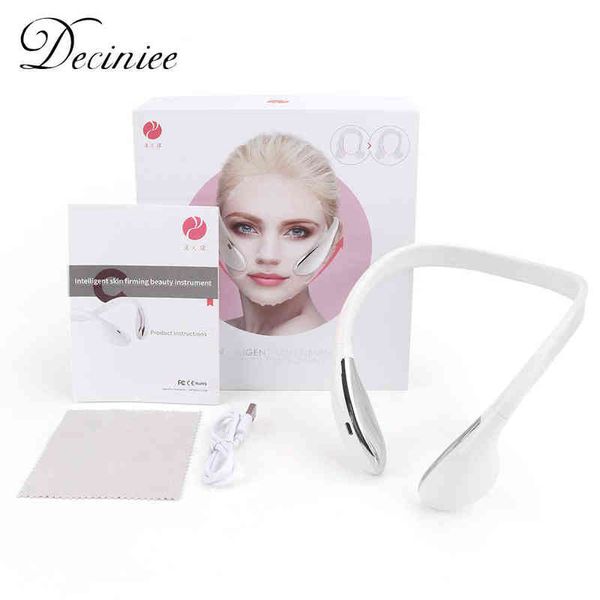 

face slimmer microcurrent jawline shaper double chin reducer v shape facial massager for skin lifting youthful vibrant wrinkle220429