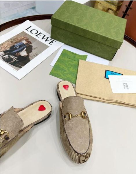 

2022 womens sandals fashion slipper embroidered canvas designer slides slip on slippers girls canvas covered quality with box and dust bags, Black