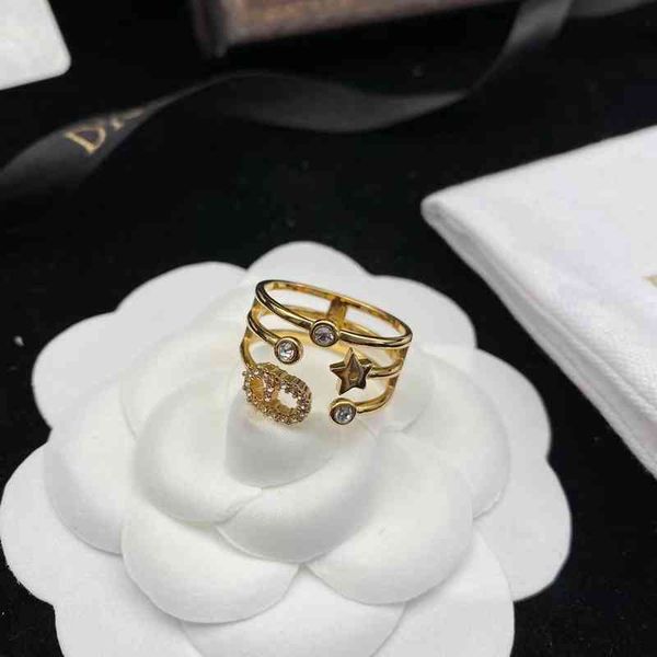 

fashion trend new ladies luxury brand designer wholesale family diamond female d advanced sense simple high version, Silver