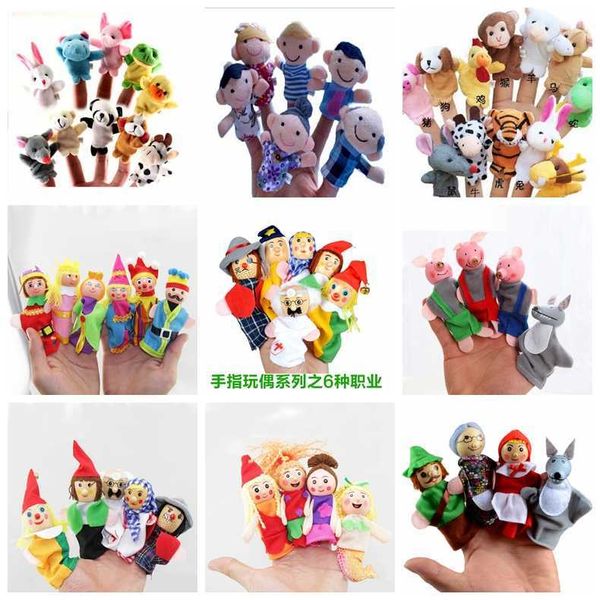 

no-repeat 10 pcs mix finger puppets baby mini animals educational hand cartoon doll theater plush toys for children gifts