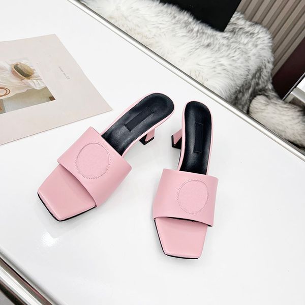 

medium heel sandals women medsa mule luxury designer sandal size 35-43 model lx01, Black