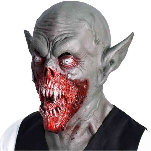 Cadılar Bayramı Şeytan Palyaço Vampir Maskesi Headgear Lateks Cosplay Props Goblinler Maskesi Cadılar Bayramı Komik Korku Araçları Maske Headgear T220727
