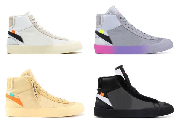 

shoes blazer mid queen serena williams studio all hallows eve grim reapers white wolf grey canvas men women off sports sneakers, Black