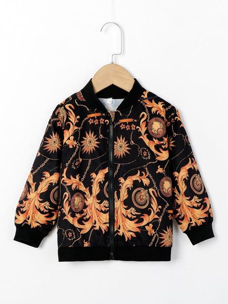 

toddler boys baroque & chain bomber jacket she, Blue;gray