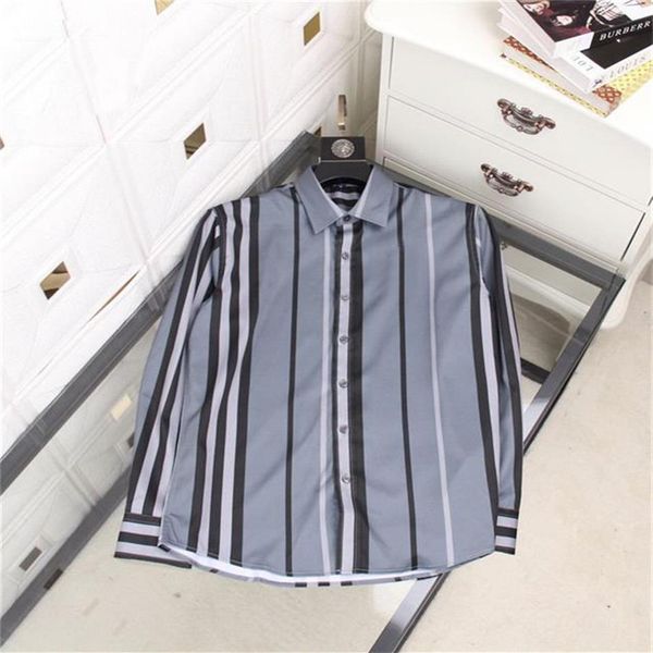 

2021 luxury designer fashion trend men's shirts wear long sleeve business casual brand spring slimming -3xl#601808, White;black