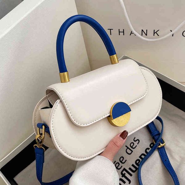 

candy color women's small handbags panelled pu leather shoulder messenger bags for women trended lady short handle crossbody bag g22042