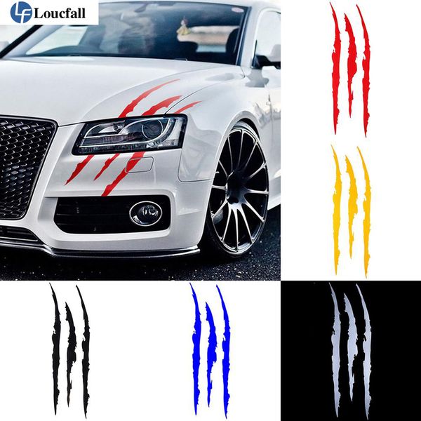 

auto car sticker reflective monster claw scratch stripe marks headlight decal car stickers 40cmx12cm car accessories