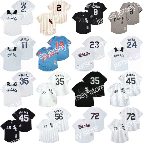

james 1991 1993 1994 vintage baseball retro 8 bo jackson jersey 14 paul konerko 2 nellie fox 11 luis aparicio 24 early wynn 72 carlton fisk, Blue;black