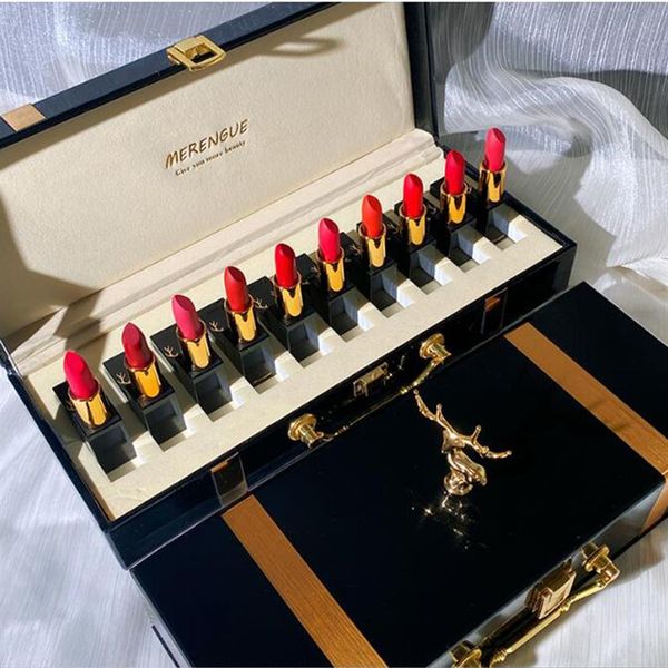 

10 pc christmas lipstick set high-value gift box not easy to fade makeup moisturizing birthday gift246n