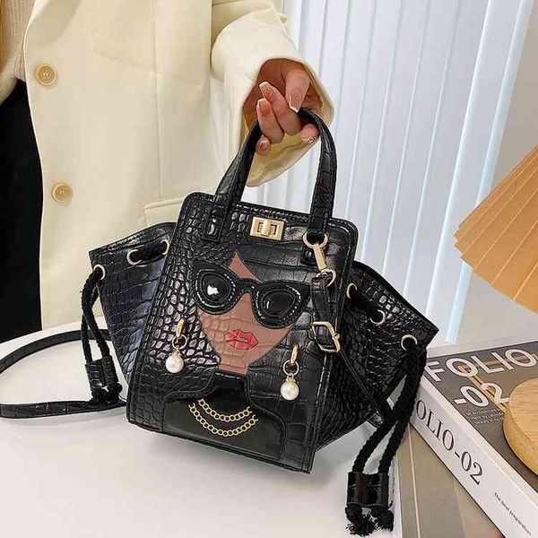 

2022 autumn new wing bag glass hand one shoulder msenger stone pattern women's fashion dinner bag designer bags