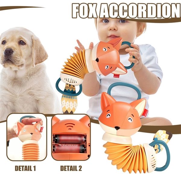 Cartoon fisarmonica giocattoli per la musica per bambini Early Education Strument Electronic Vocal Toy Kids Educational Soothe Toy Children Gifts 220706