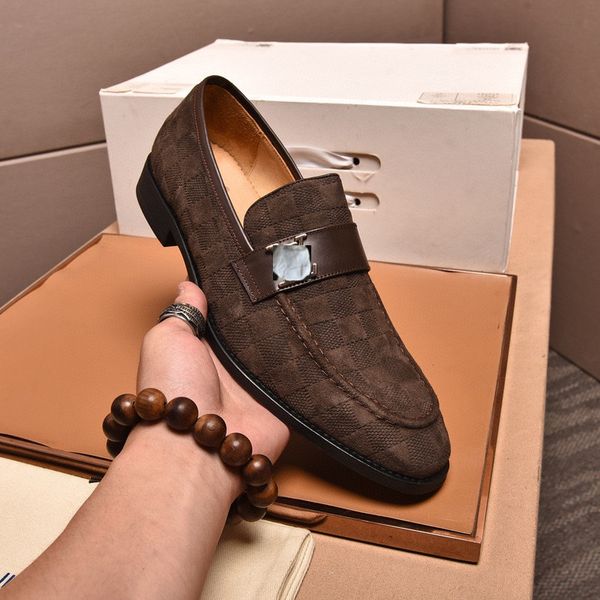 10 Stile Herrenschuhe, PU-Leder, Farbblock, flacher Absatz, lässig, modisch, täglich, Arbeitsplatz, Hotel, Hochzeit, Auto, Nähen, geschnitzt, Schnürung, britische Business-Schuhe, Größe 38–45