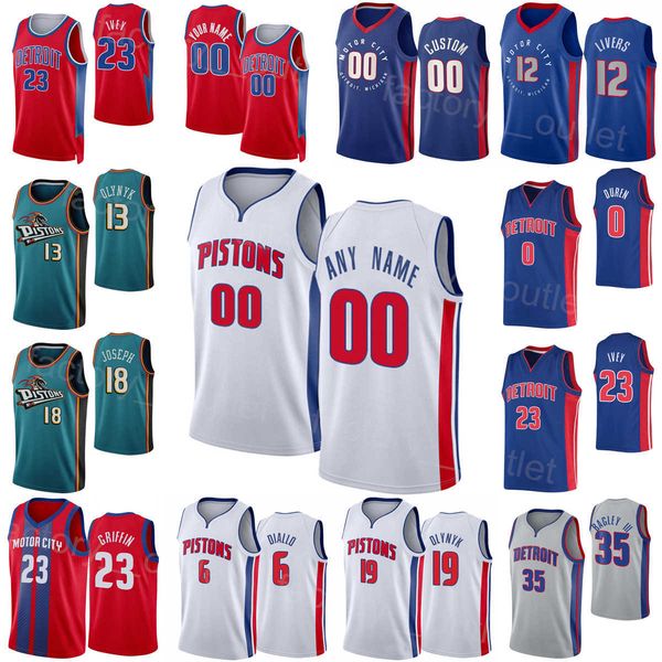 

association basketball printed statement city hamidou diallo jersey 6 jaden ivey 23 cade cunningham 2 killian hayes 7 saddiq bey 41 cory, Black