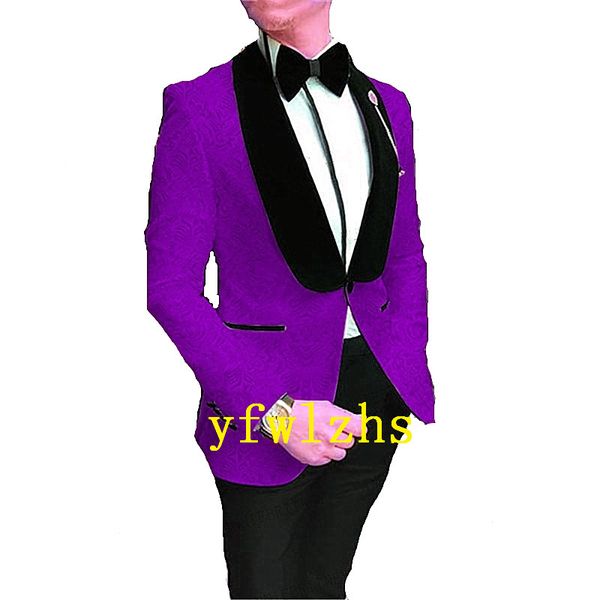 

handsome embossing groomsmen shawl lapel groom tuxedos man's suits wedding/prom/dinner man blazer jacket pants tie k721, Black;gray