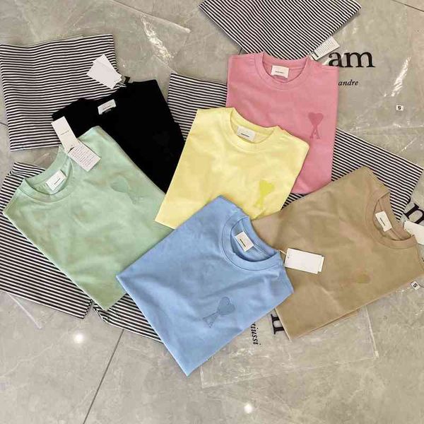 

embroidery fashion designersummer love short sleeved t-shirt round neck couple's unisex, White