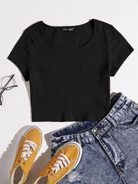 

solid rib-knit h90n#, White