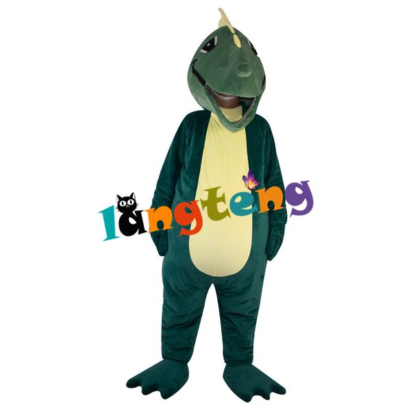 Mascote boneca traje 930 verde dinossauro dragão crocodilo crocodiliano mascote traje feito sob encomenda desenhos animados