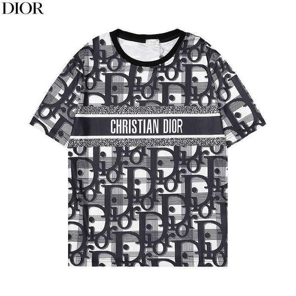 

tide brand dr summer clothes new all over lettering trend leisure relaxed fashion spirit wide pine flower short sleeve t-shirt, White;black