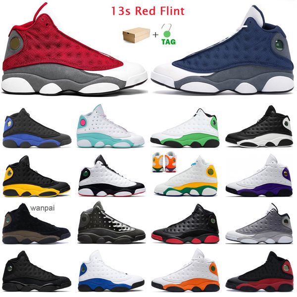 

men women 13s basketball shoes jumpman 13 red flint hyper royal aurora green history of flight mens trainers sports sneakers with box