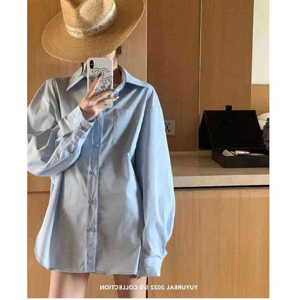 

women's blouses & shirts very simple silhouette shirt fashionable daily holiday style 2022 single breasted temperament casual thin fash, White