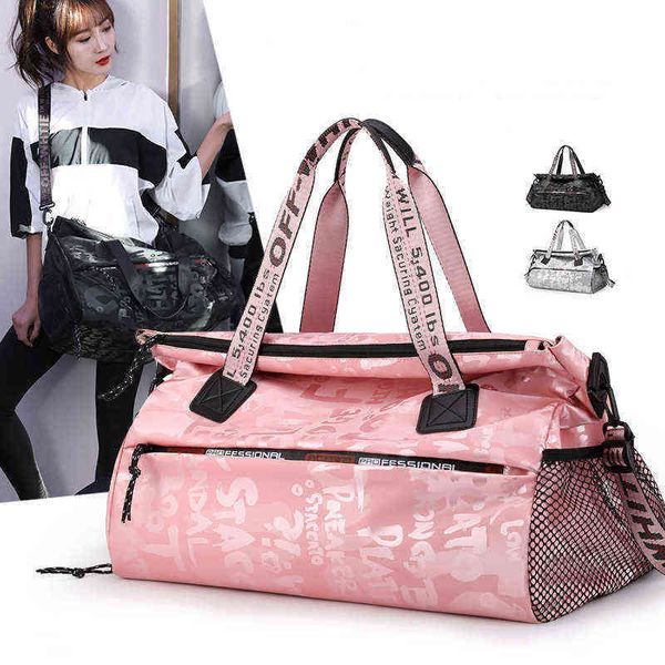 

training gym bag outdoor waterproof men women fitness travel handbag yoga sport dry wet with shoes compartment 220602