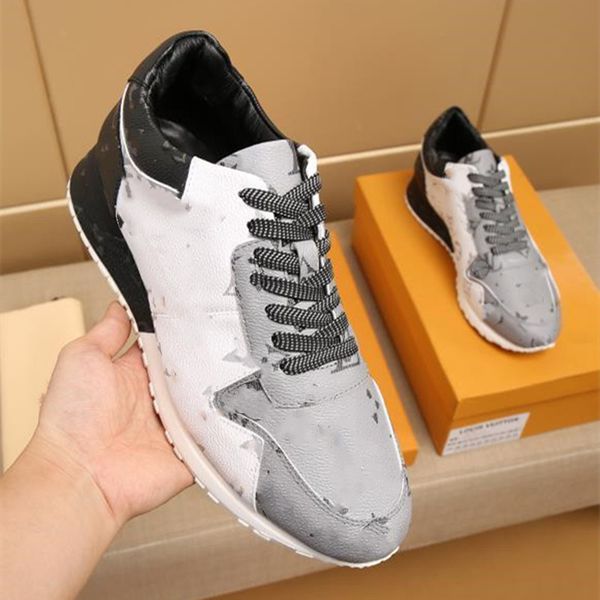 

2022 run away sneakers woman man runner shoes real leather mesh sports shoes tennis shoes size us5-12, Black