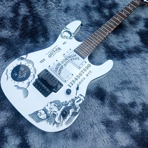 

2021factory hammett cynthia white electric guitar,moon and star inlays solid