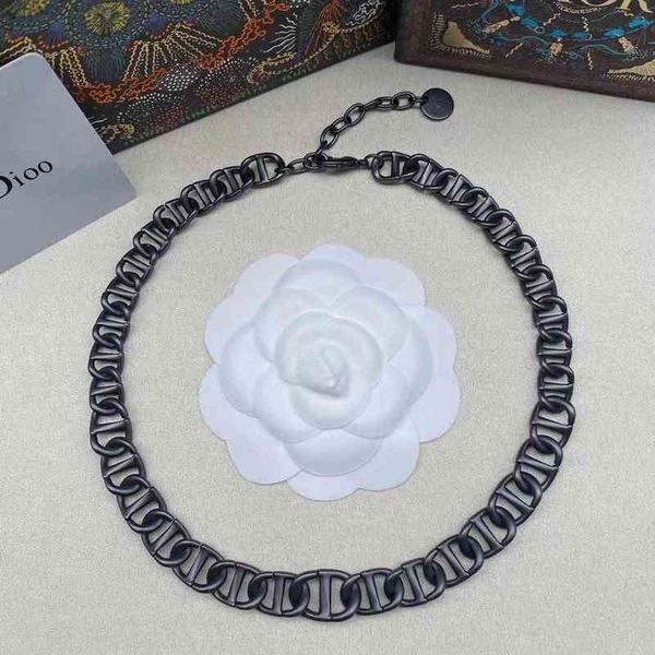 

new pig nose necklace female brass style neck chain, Silver