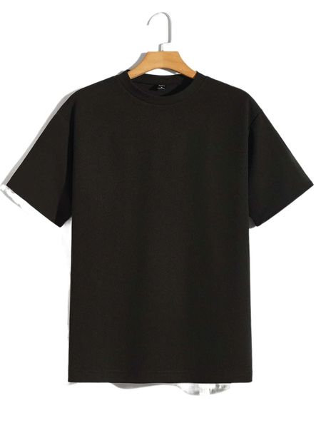 

men solid drop shoulder tee z28z#, White;black