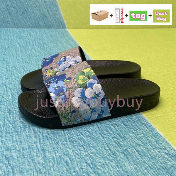 

men women fashion slides shoes slippers summer sandals beach slide flat designer classic letter print pattern flower with box dust bag007, Black