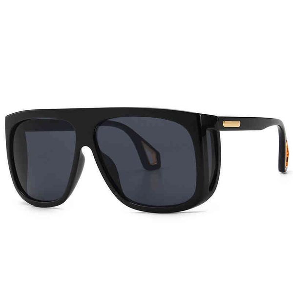 

2021 steampunk mask pilot frame sunglass gg0467, White;black